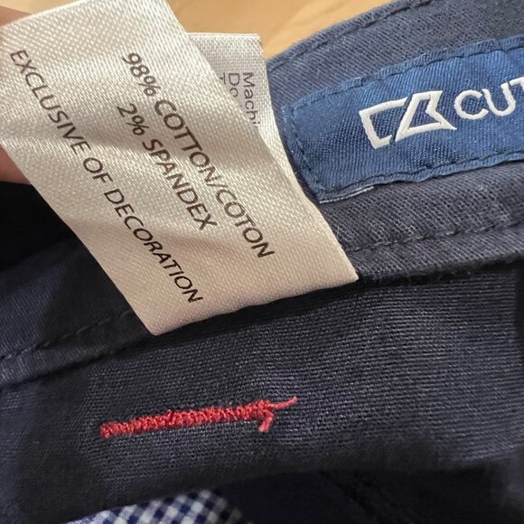 Cutter & Buck Mens Navy Blue Chino Flat Front Pants Size 36 NWOT - Picture 8 of 9